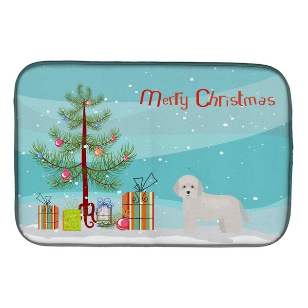 Carolines Treasures Cyprus Poodle Christmas Tree Dish Drying Mat - CK3449DDM