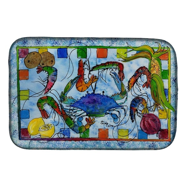 Carolines Treasures Crab Dish Drying Mat - 8066DDM