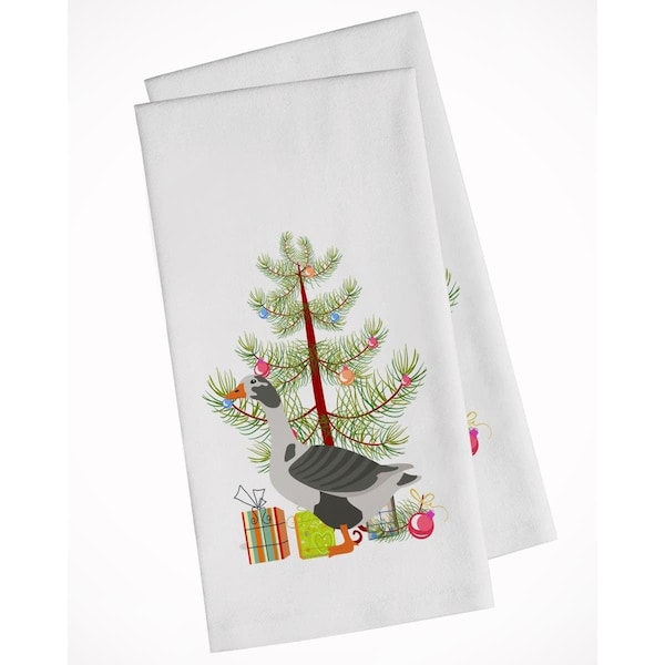 Carolines Treasures West of England Goose Christmas White Kitchen Towel, 2PK - BB9262WTKT