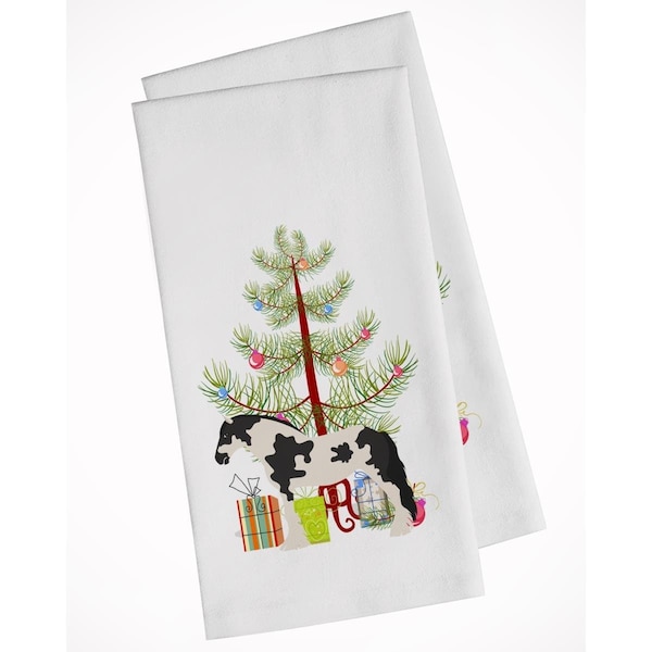 Carolines Treasures Cyldesdale Horse Christmas White Kitchen Towel, 2PK - BB9279WTKT