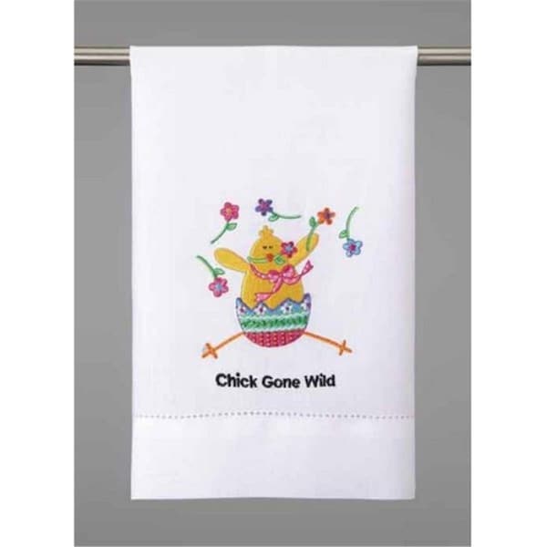 Peking Handicraft 14 x 22 in. Chick Gone Wild GT 1 Design Kitchen Towel - 04CEL29WC