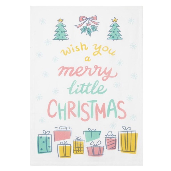 Tarifa 18 x 25 in. Wish You A Merry Little Christmas Kitchen Towel, 4PK - TA3685850