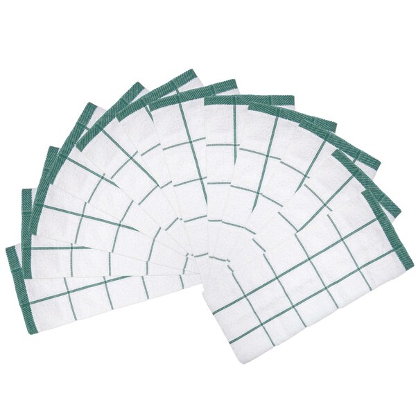 Monarch Brands Cooks Linen Kitchen Towels , Green, 12PK - P-KT-GREEN