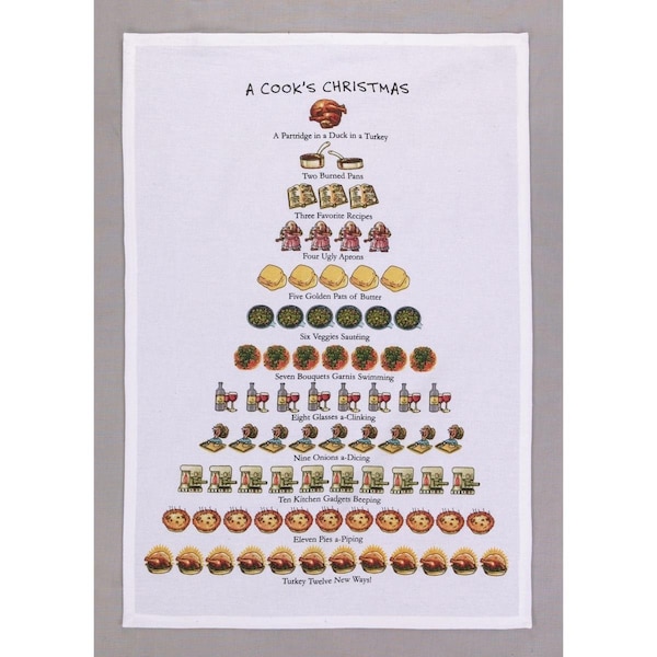 Tarifa 18 x 26 in. A Cooks Christmas Kitchen Towel, 6PK - TA3689121