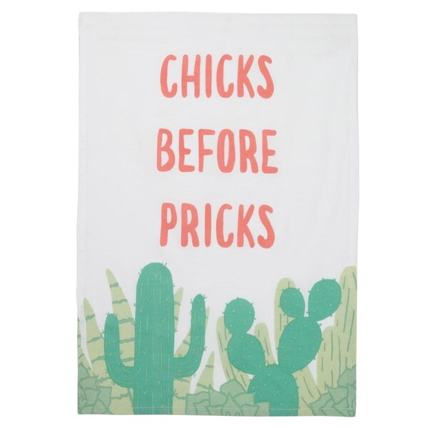 Tarifa 18 x 25 in. Chicks Before Pricks Kitchen Towel, 4PK - TA3686195