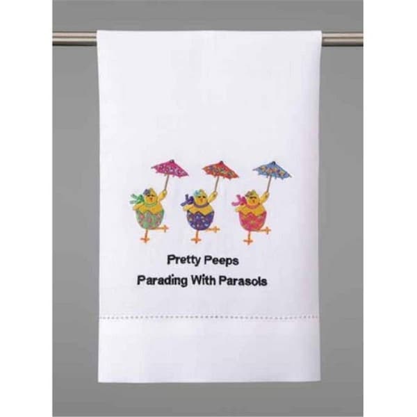 Peking Handicraft 14 x 22 in. Pretty Peeps GT 1 Design Kitchen Towel - 04CEL31WC