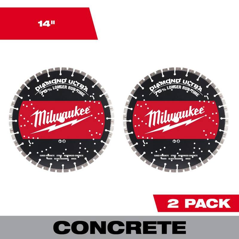 Milwaukee 14 in. Hoja Segmentada de Diamante Ultra (Paquete de 2) - 49-93-7540-49-93-7540