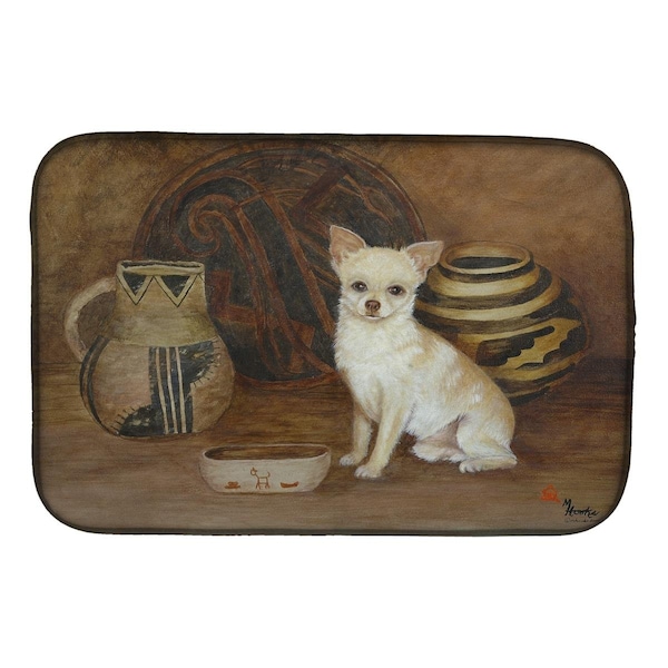 Carolines Treasures Chihuahua Ancient History Dish Drying Mat - MH1043DDM