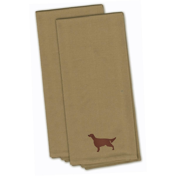 Carolines Treasures Irish Setter Tan Embroidered Kitchen Towel - BB3393TNTWE