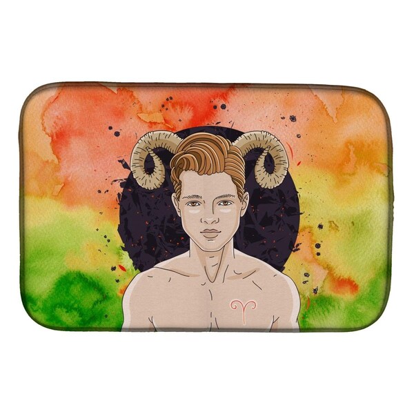 Carolines Treasures Aries Zodiac Sign Dish Drying Mat - BB7317DDM