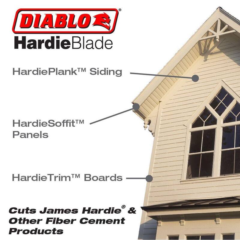 DIABLO 5 pulgadas x 4 Dientes HardieBlade Hoja de Sierra para Cemento de Fibra - D0504DHA