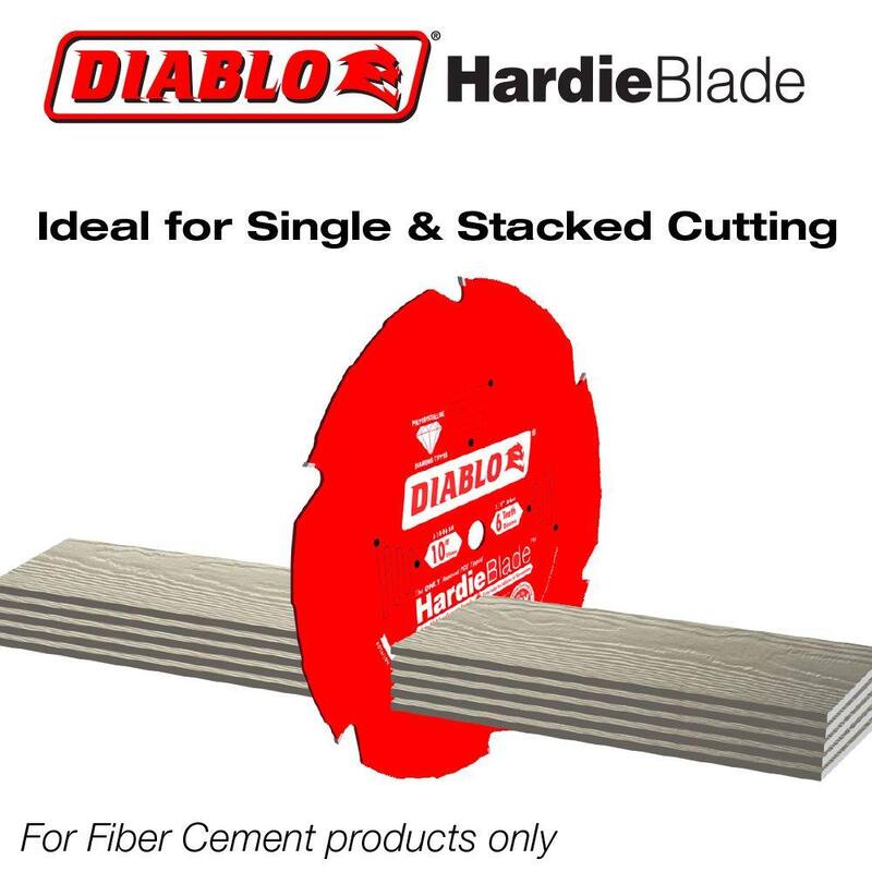 DIABLO 5 pulgadas x 4 Dientes HardieBlade Hoja de Sierra para Cemento de Fibra - D0504DHA