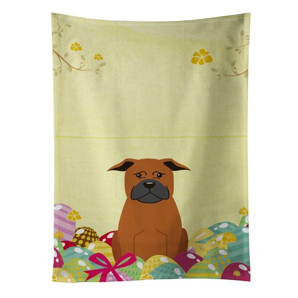 Carolines Treasures Easter Eggs Chinese Chongqing Dog Kitchen Towel - BB6111KTWL