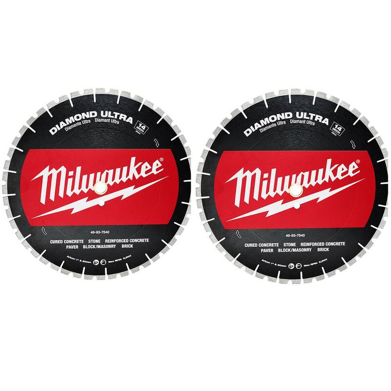 Milwaukee Hoja Segmentada de Diamante Ultra de 14 pulgadas (Paquete de 2) - 49-93-7540 2X