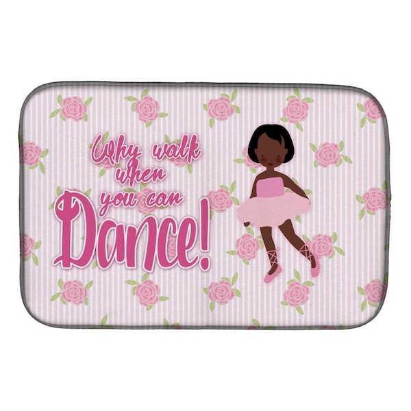 Carolines Treasures Ballet African American Short Hair Dish Drying Mat - BB5384DDM