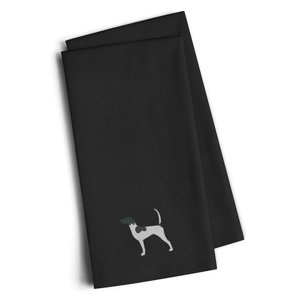 Carolines Treasures English Pointer Black Embroidered Kitchen Towel, Set of 2 - BB3395BKTWE