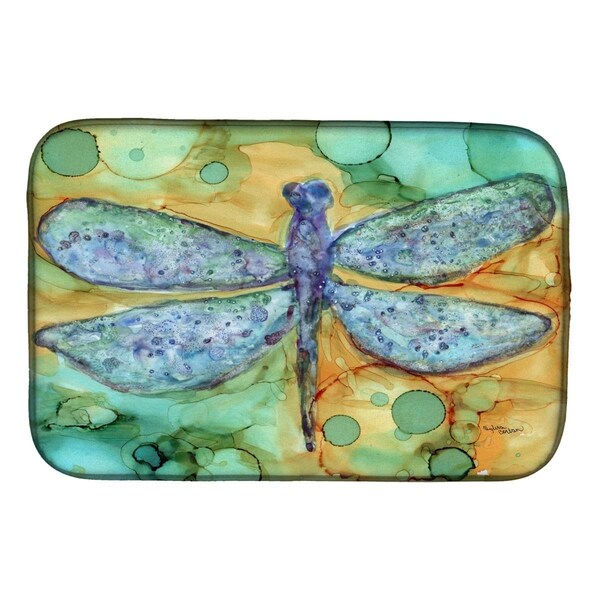 Carolines Treasures Abstract Dragonfly Dish Drying Mat - 8967DDM