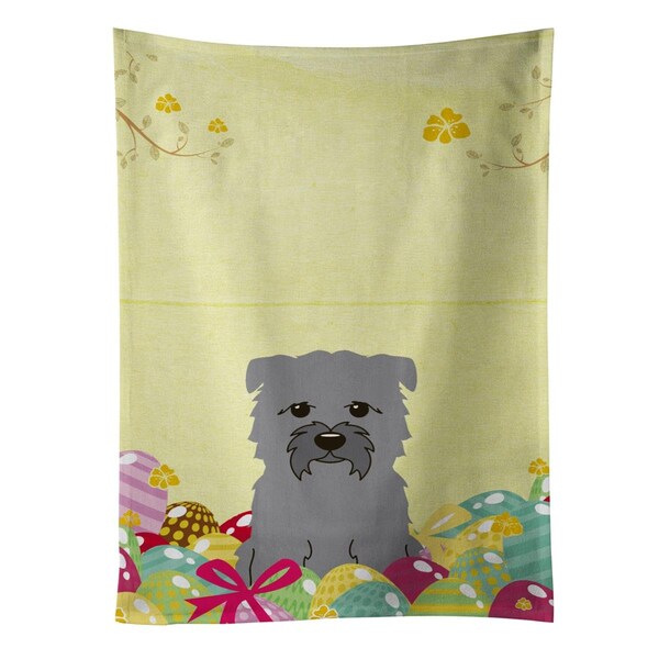 Carolines Treasures Easter Eggs Glen of Imal Grey Kitchen Towel - BB6059KTWL