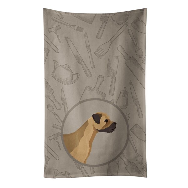 Carolines Treasures Border Terrier in the Kitchen Kitchen Towel - CK2170KTWL
