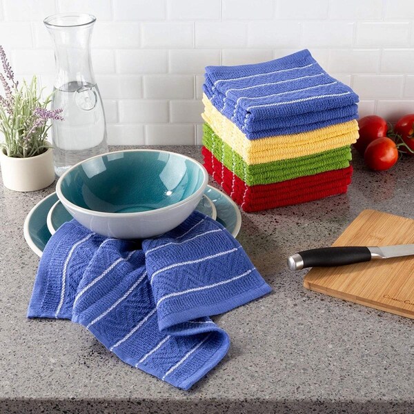 Bedford 12.5 x 12.5 in. Home Kitchen Dish Cloth; Multi-Color - 69A-39246