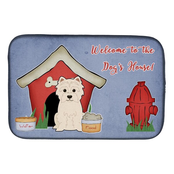 Carolines Treasures Dog House Collection Westie Dish Drying Mat - BB2796DDM