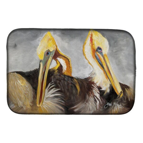 Carolines Treasures Pelicans Preening Dish Drying Mat - JMK1025DDM