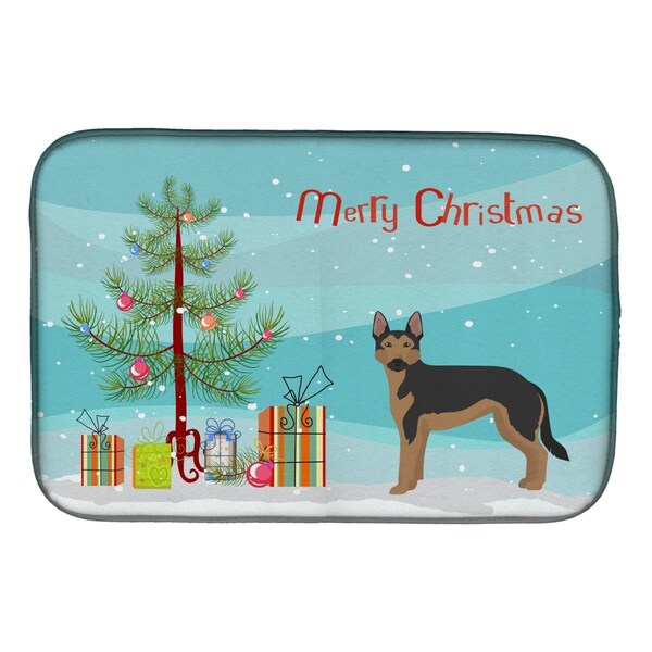 Carolines Treasures German Sheprador No.2 Christmas Tree Dish Drying Mat - CK3835DDM