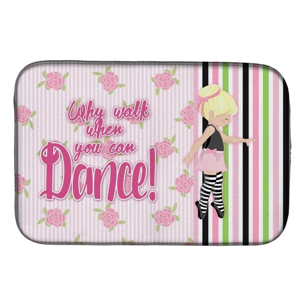 Carolines Treasures Ballet Dance Stripes Blonde Dish Drying Mat - BB5400DDM