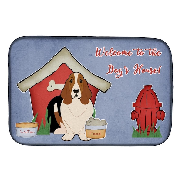 Carolines Treasures Dog House Collection Basset Hound Dish Drying Mat - BB2775DDM