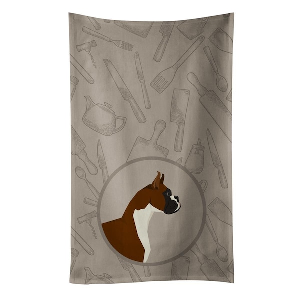 Carolines Treasures Boxer in the Kitchen Kitchen Towel - CK2173KTWL