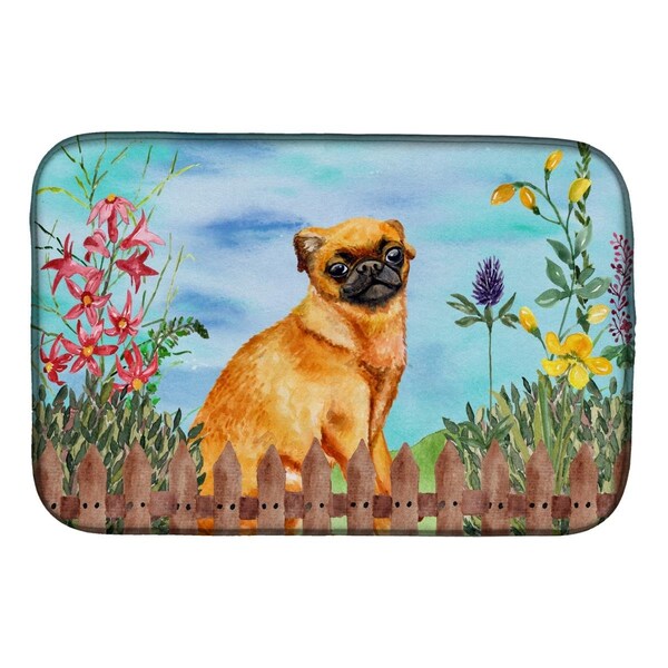 Carolines Treasures Small Brabant Griffon Spring Dish Drying Mat - CK1229DDM