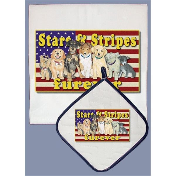 Pipsqueak Productions Dog Dish Towel And Pot Holder Set - DP960