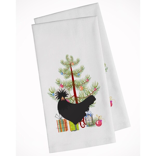 Carolines Treasures Polish Poland Chicken Christmas White Kitchen Towel, 2PK - BB9201WTKT