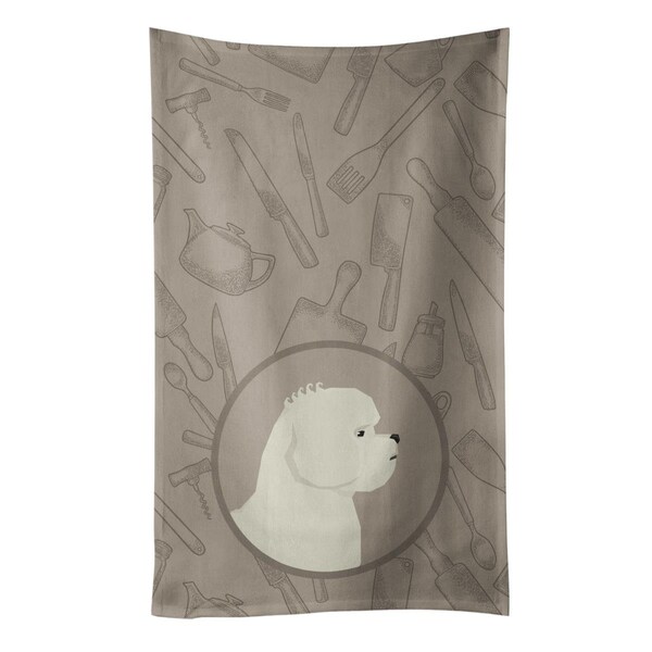 Carolines Treasures Bichon Frise in the Kitchen Kitchen Towel - CK2168KTWL