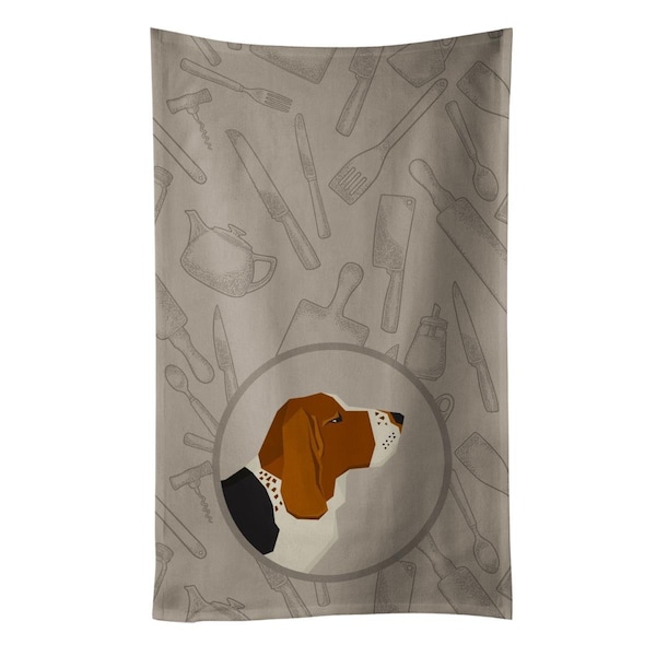 Carolines Treasures Basset Hound in the Kitchen Kitchen Towel - CK2165KTWL