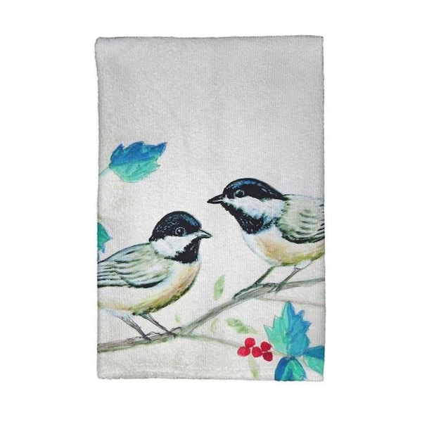 Betsy Drake Betsy Drake KT645 16 x 25 in. Christmas Chickadees Kitchen Towel - KT645