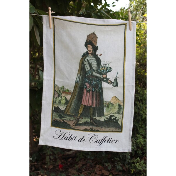 Elk Studio Habit de Caffetier Linen Towel - TWL08