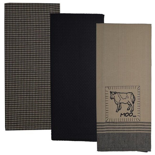 Dunroven House Dunroven House R850-104 Cow Farm Animal Applique Patch; Black - Set of 3 - R850-104