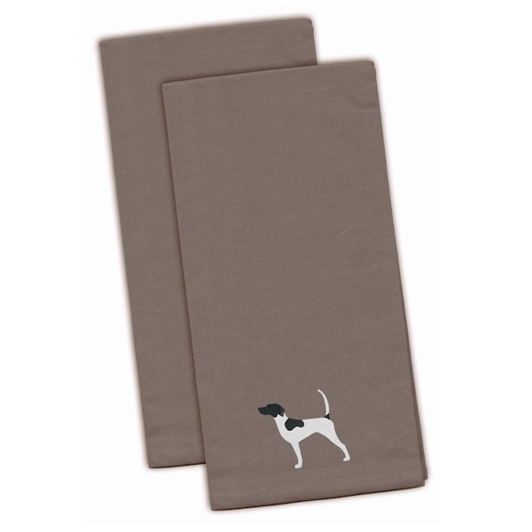 Carolines Treasures English Pointer Gray Embroidered Kitchen Towel - BB3395GYTWE
