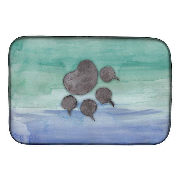 Carolines Treasures Cat Paw Watercolor Dish Drying Mat - BB7356DDM