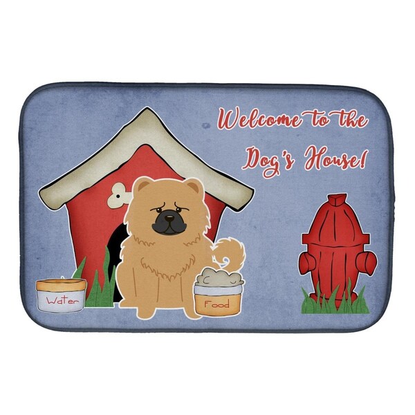 Carolines Treasures Dog House Collection Chow Chow Cream Dish Drying Mat - BB2898DDM
