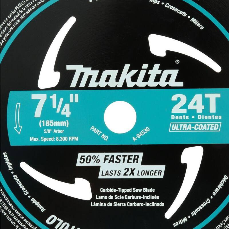 Makita 7-1/4 in. 24 TPI Hoja de Marcos recubierta de carburo (10 piezas) - A-94530-10