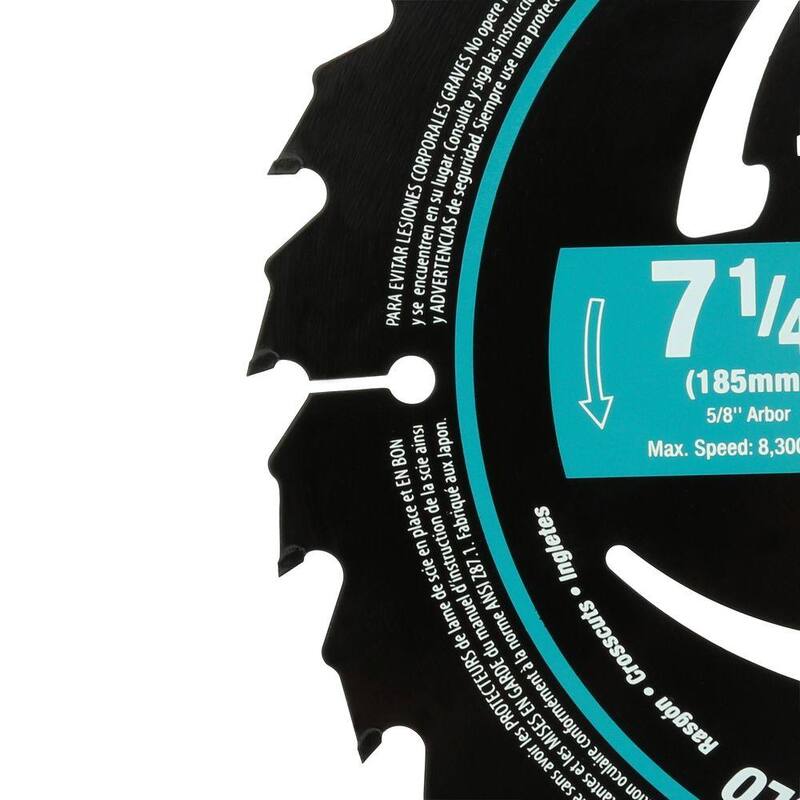 Makita 7-1/4 in. 24 TPI Hoja de Marcos recubierta de carburo (10 piezas) - A-94530-10