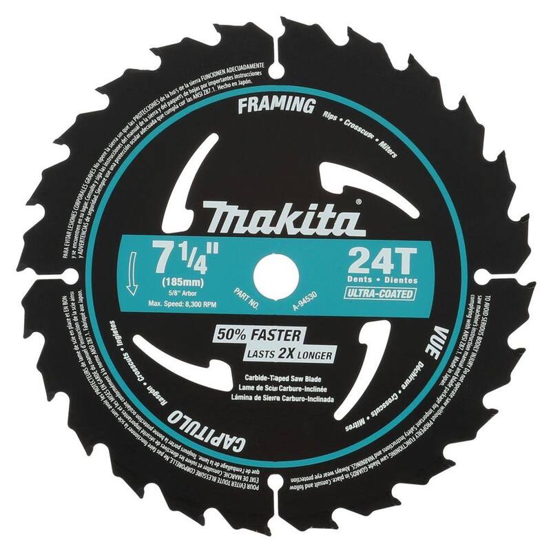 Makita 7-1/4 in. 24 TPI Hoja de Marcos recubierta de carburo (10 piezas) - A-94530-10