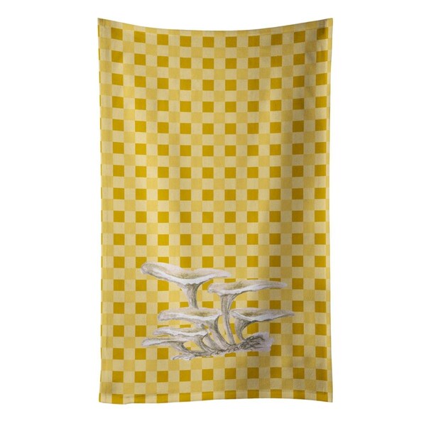 Carolines Treasures Oyster Mushrooms on Basketweave Kitchen Towel - BB7206KTWL