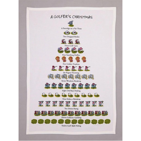 Peking Handicraft 18 x 26 in. A Golfers Christmas Kitchen Towel, 6PK - 04DP06WC