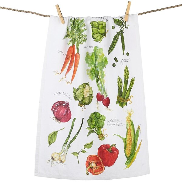 Tarifa 18 x 25 in. Field Guide Market Flour Sack Kitchen Towel, 4PK - TA3685863