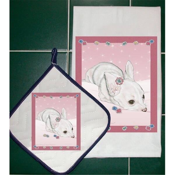 Pipsqueak Productions Chihuahua Dish Towel And Pot Holder Set - DP525