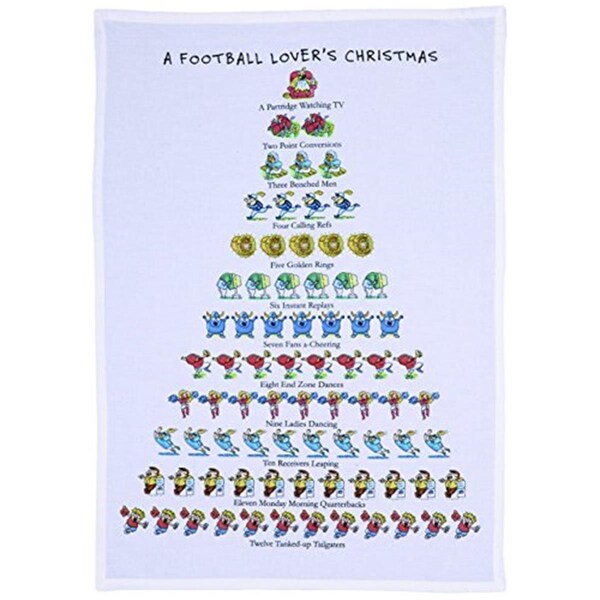 Kitchen Queen 18 x 26 in. A Football Lovers Christmas Kitchen Towel, Multi Color, 6PK - KI3685836