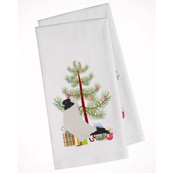 Carolines Treasures Nun Pigeon Christmas White Kitchen Towel, 2PK - BB9319WTKT